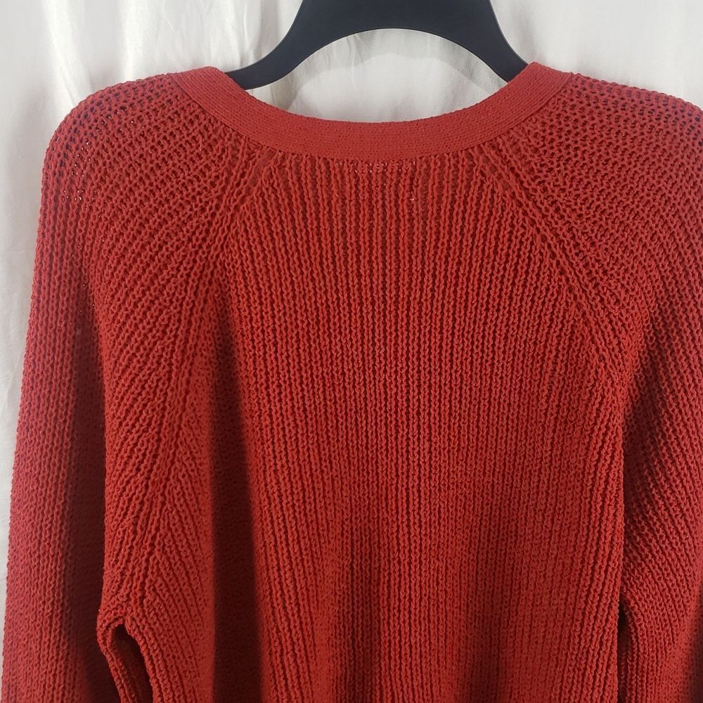 LC Lauren Conrad XXL Burnt Orange Button Up Cardigan - Picture 8 of 10